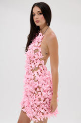 SLAP IT WITH A BOW CHAIN MINI DRESS