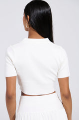 LEMONY EMILY BUTTON DOWN TOP IN WHITE