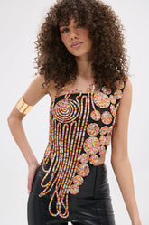 ROUND AND ROUND ASYMMETRIC SLEEVELESS TOP
