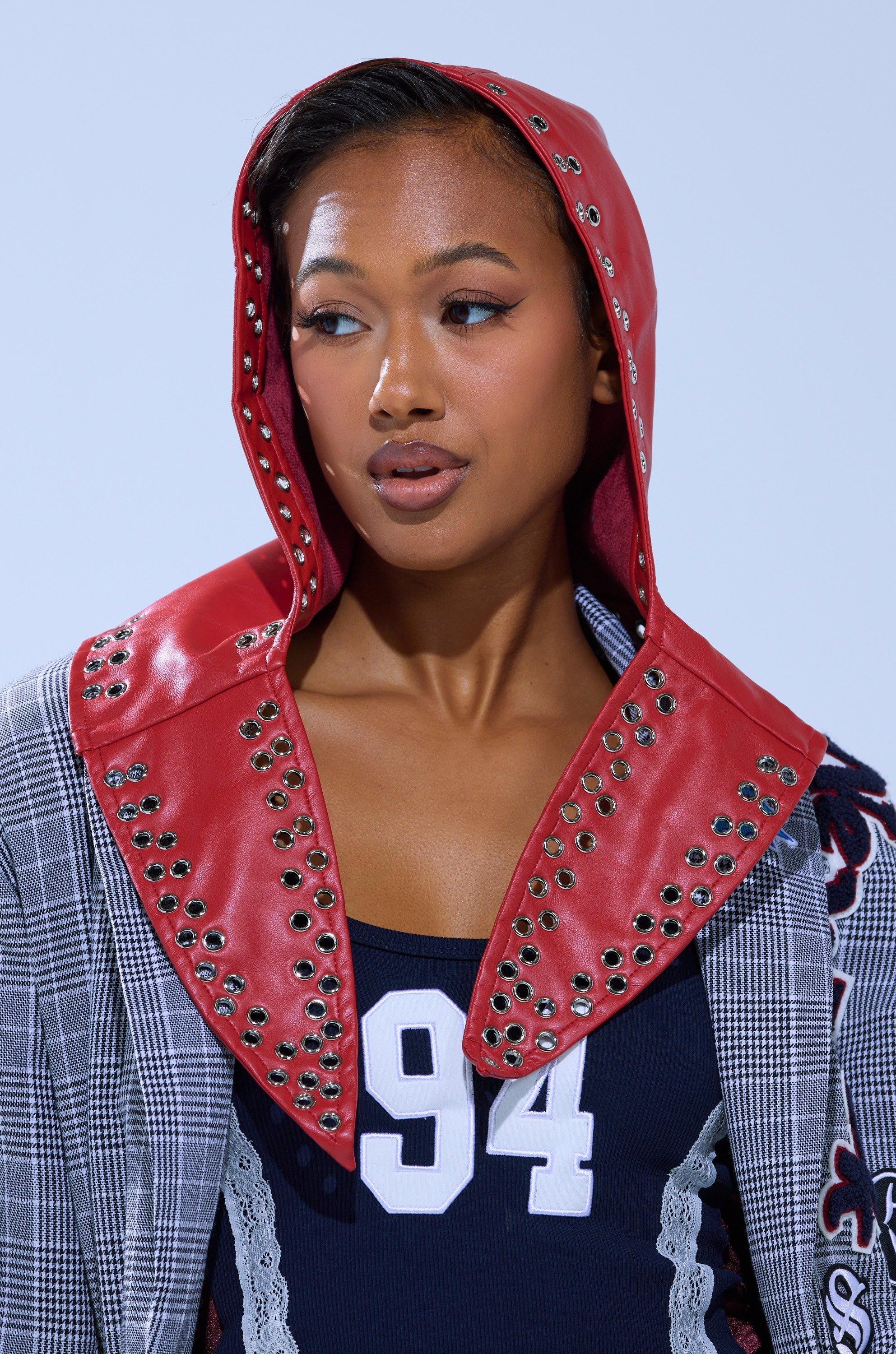 BUCKLE UP PU HEADSCARF
