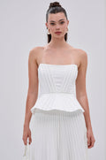 SWEET THING PEPLUM SATIN CORSET