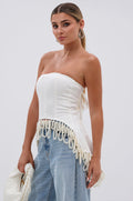 PEARL TRIM HIGH LOW CORSET