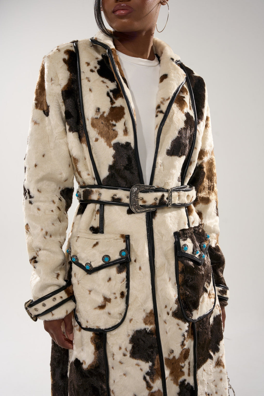 RIDE EM COW PRINT TRENCH