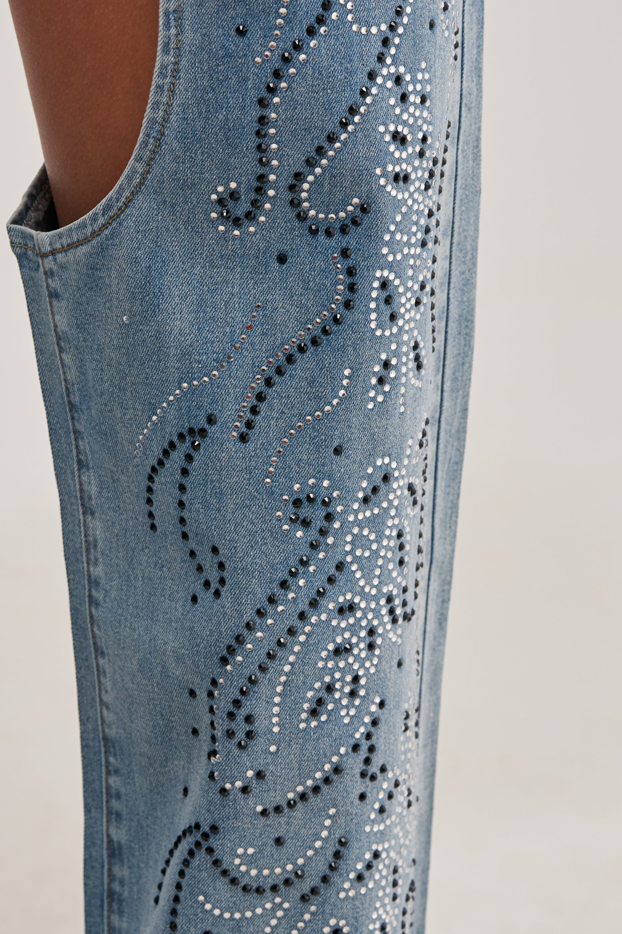 COWGIRL NIGHTS RHINESTONE DENIM CHAPS