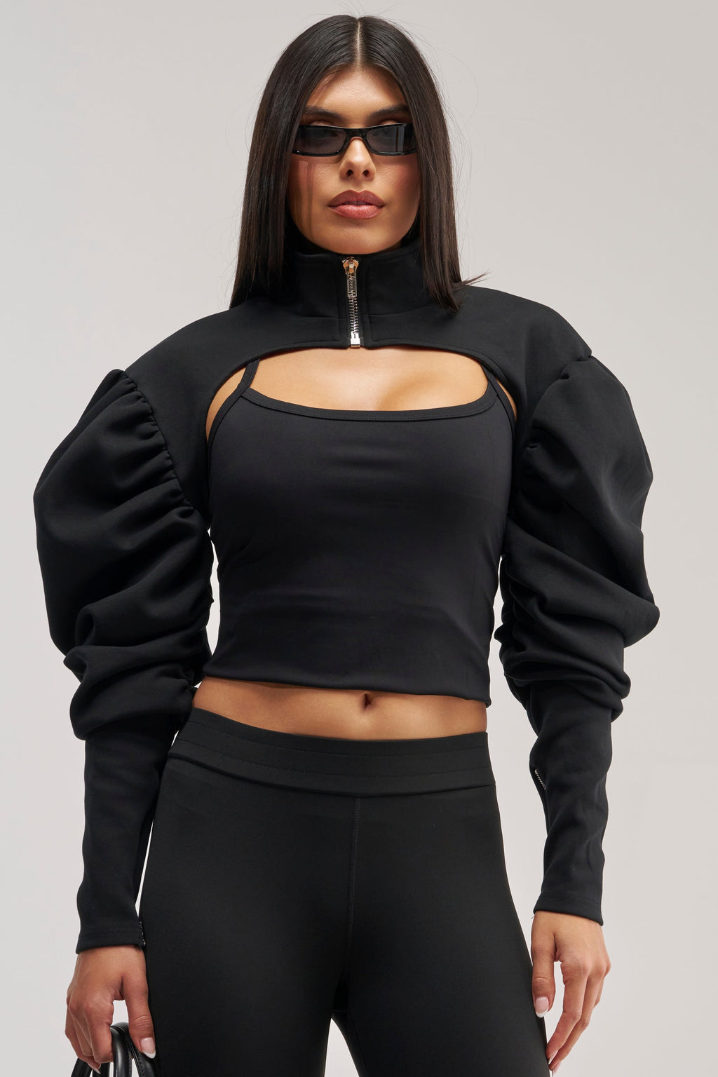 SCARLETT RUCHED SLEEVE BOLERO