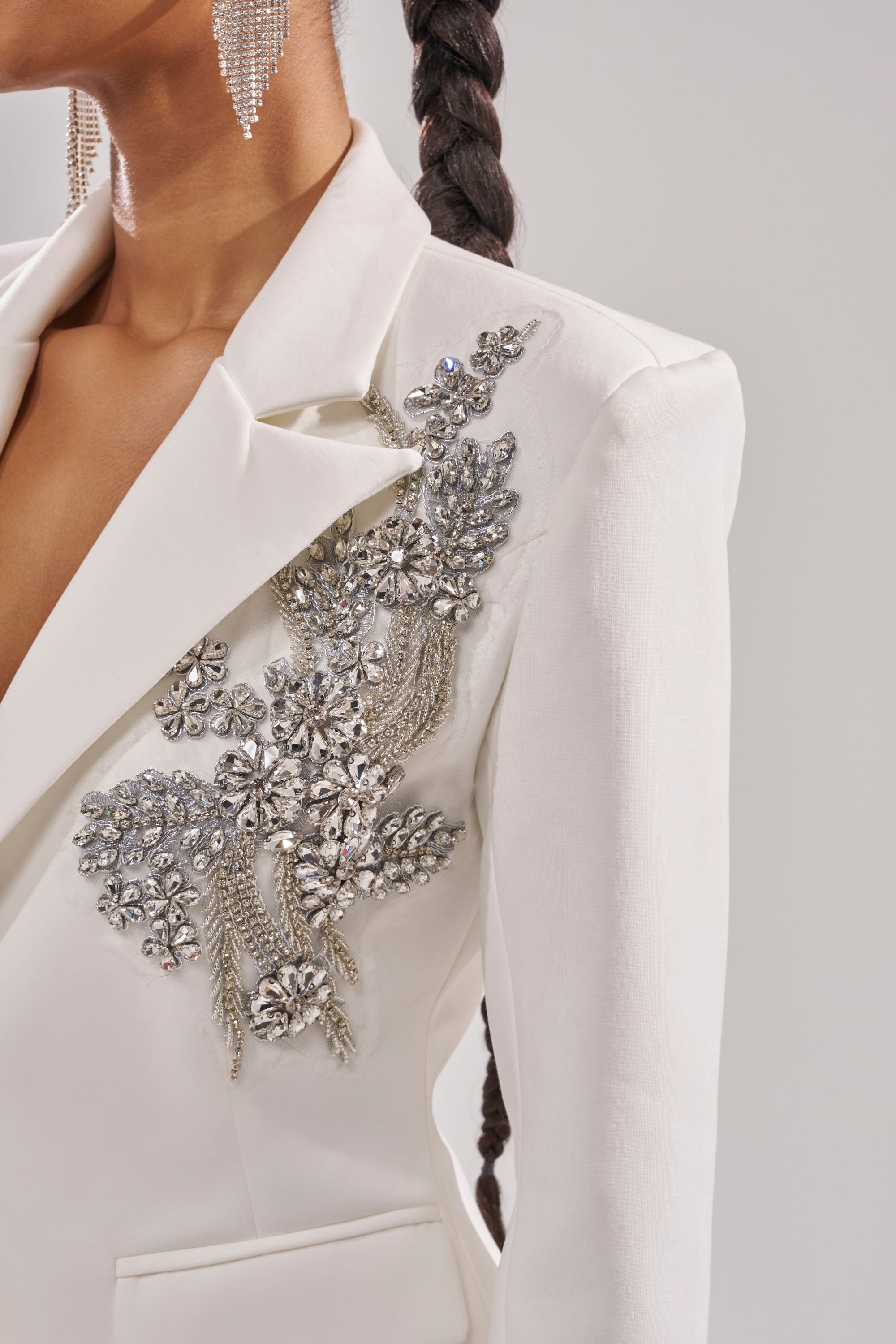 SPEND IT ALL ON ME EMBELLISHED BLAZER