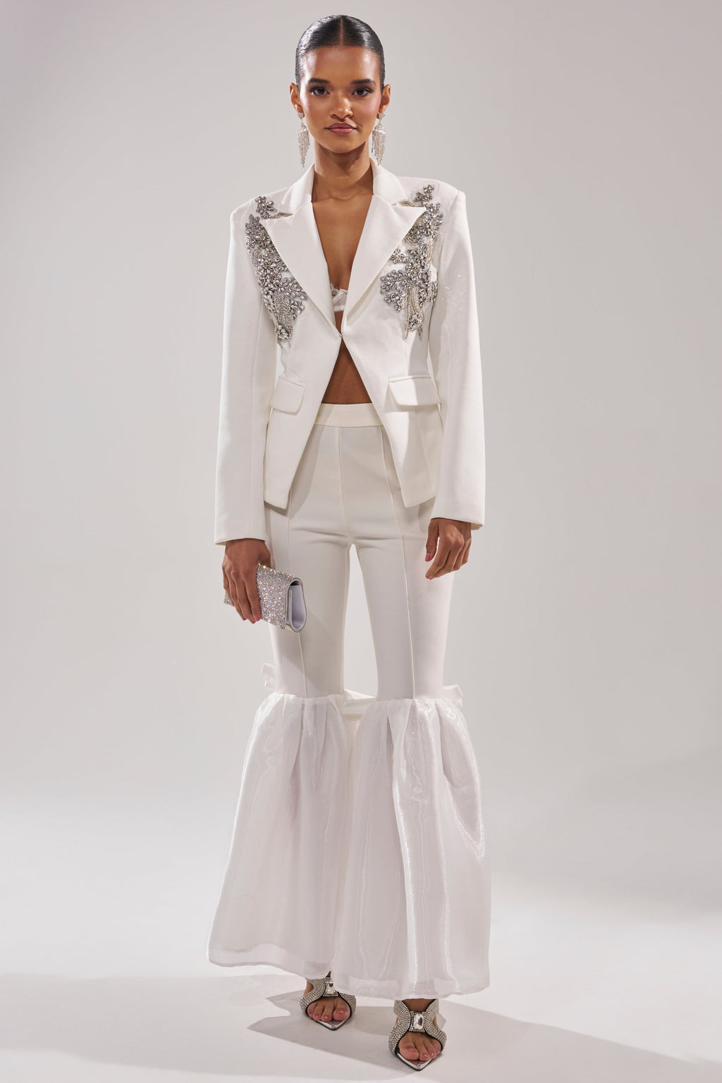 SPEND IT ALL ON ME EMBELLISHED BLAZER