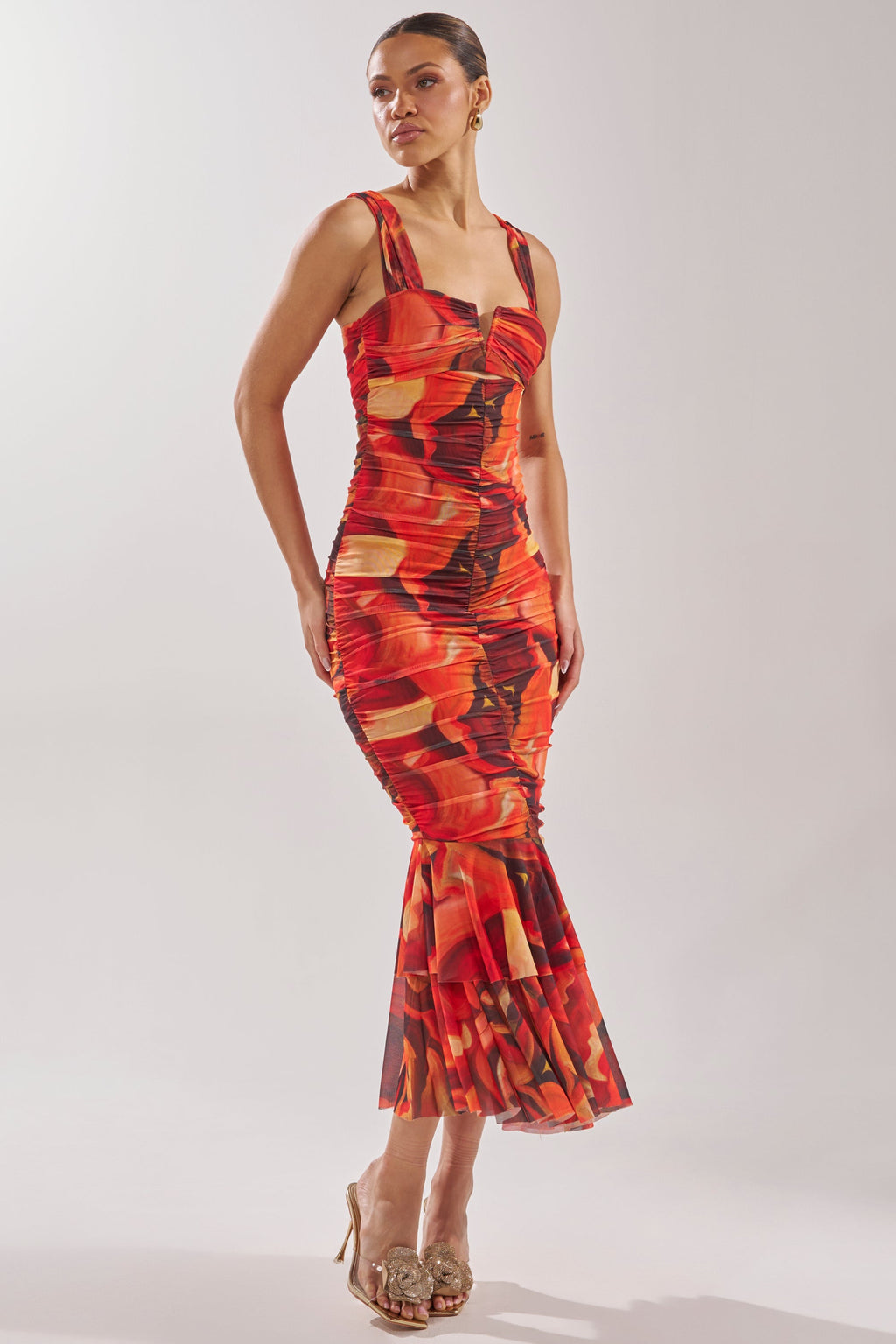 BELONG IN A MUSEUM RED MAXI DRESS