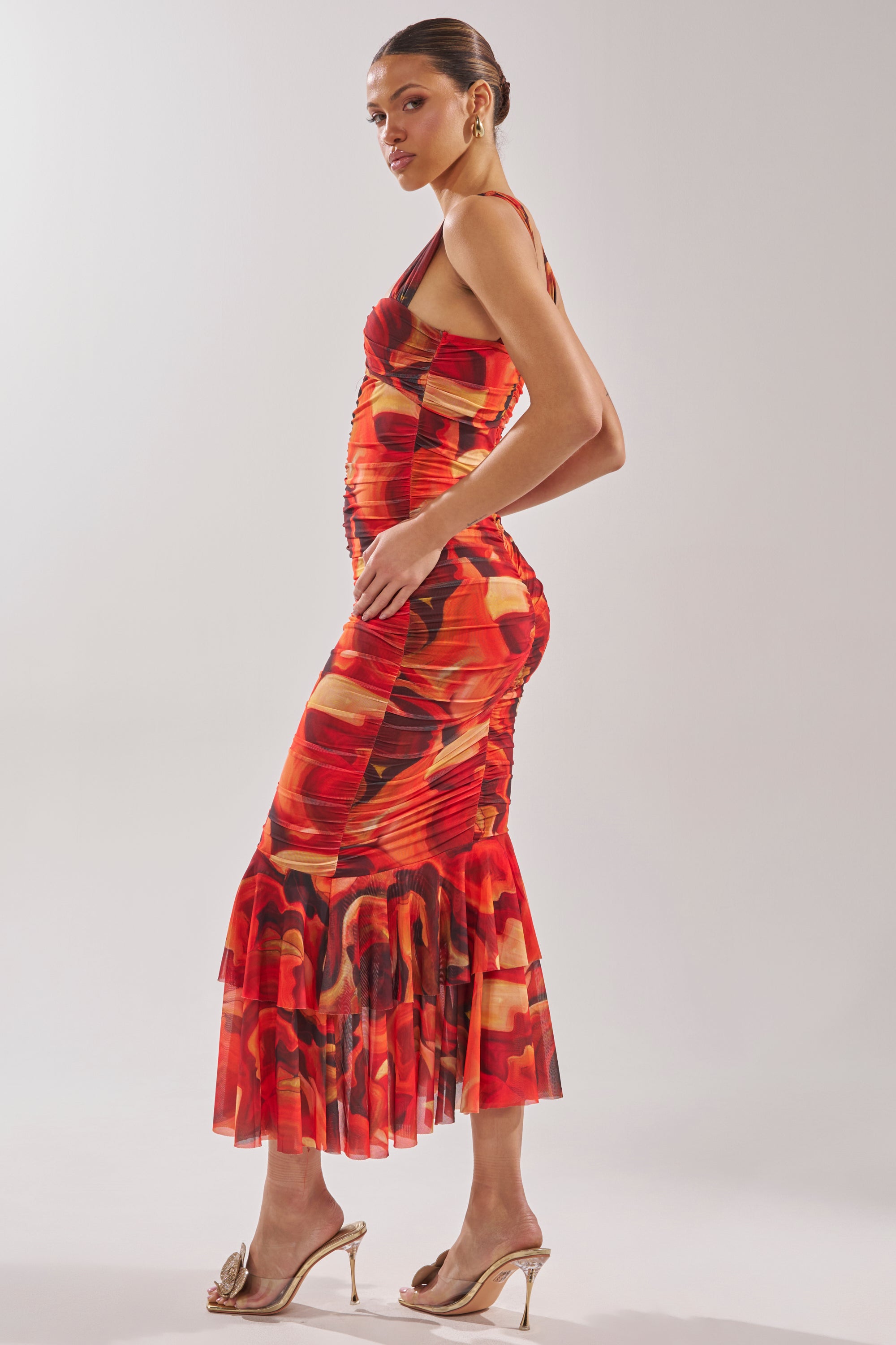 BELONG IN A MUSEUM RED MAXI DRESS