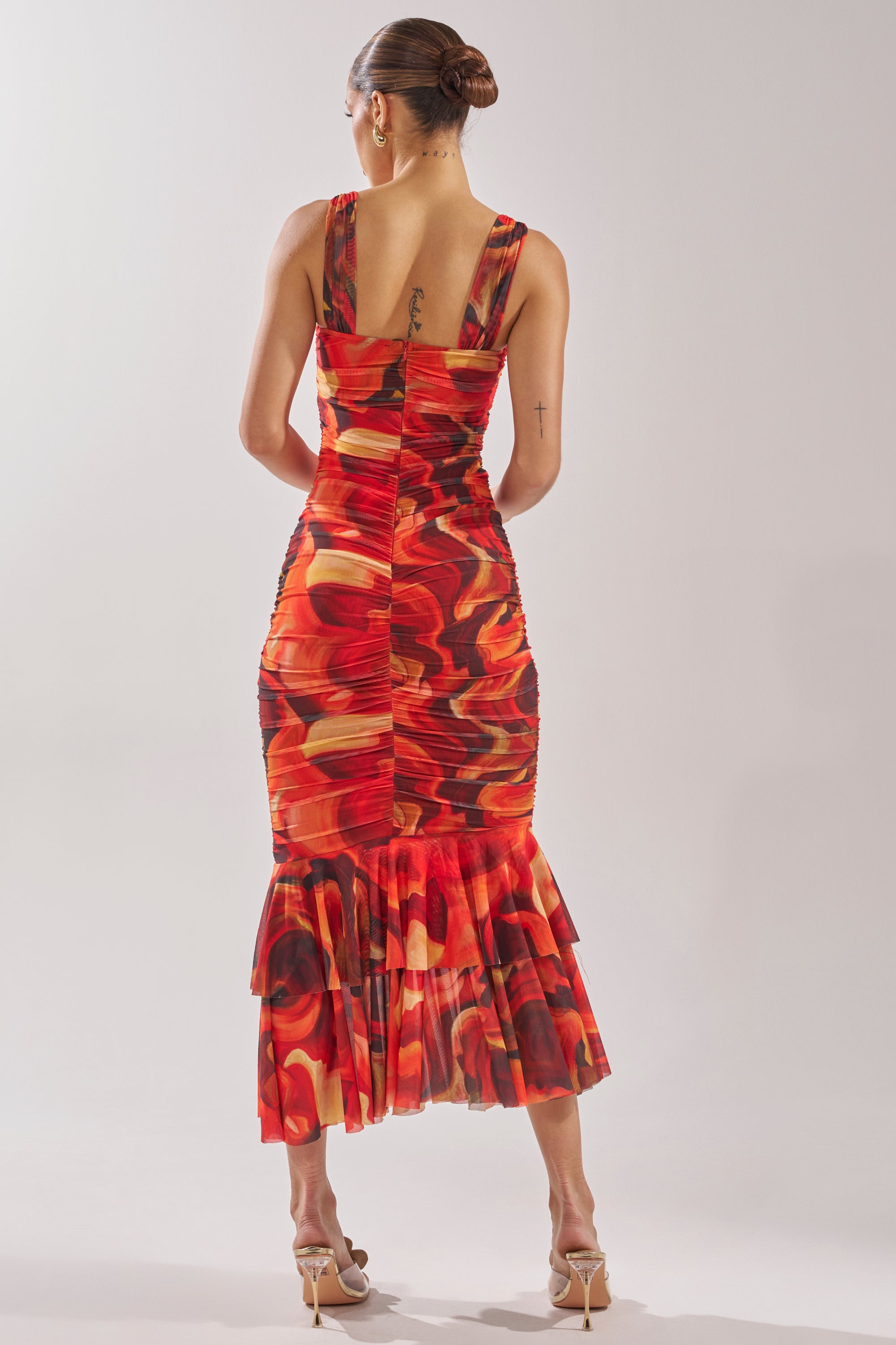 BELONG IN A MUSEUM RED MAXI DRESS