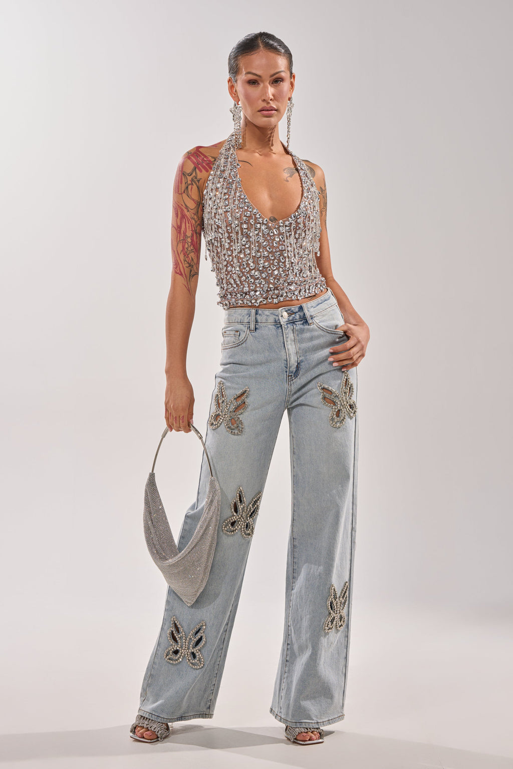 HOTTEST ON THE BLOCK RHINESTONE BLOUSE