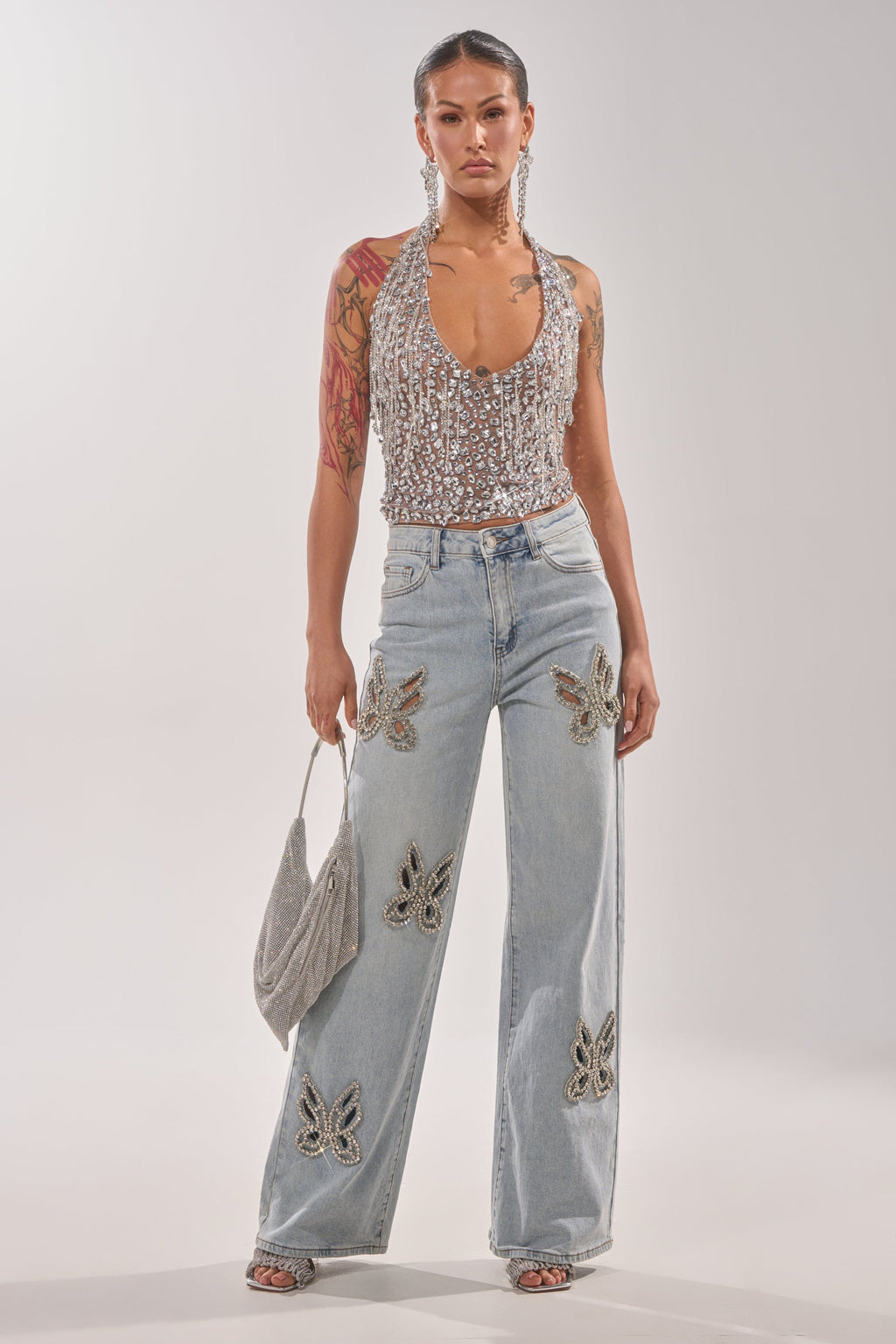 HOTTEST ON THE BLOCK RHINESTONE BLOUSE