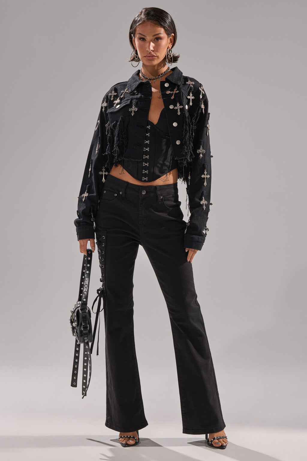 LOW LIFE LACE-UP JEANS
