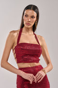 FALLING IN LOVE RHINESTONE BLOUSE
