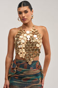 GOING IN CIRCLES METAL CHAIN TOP