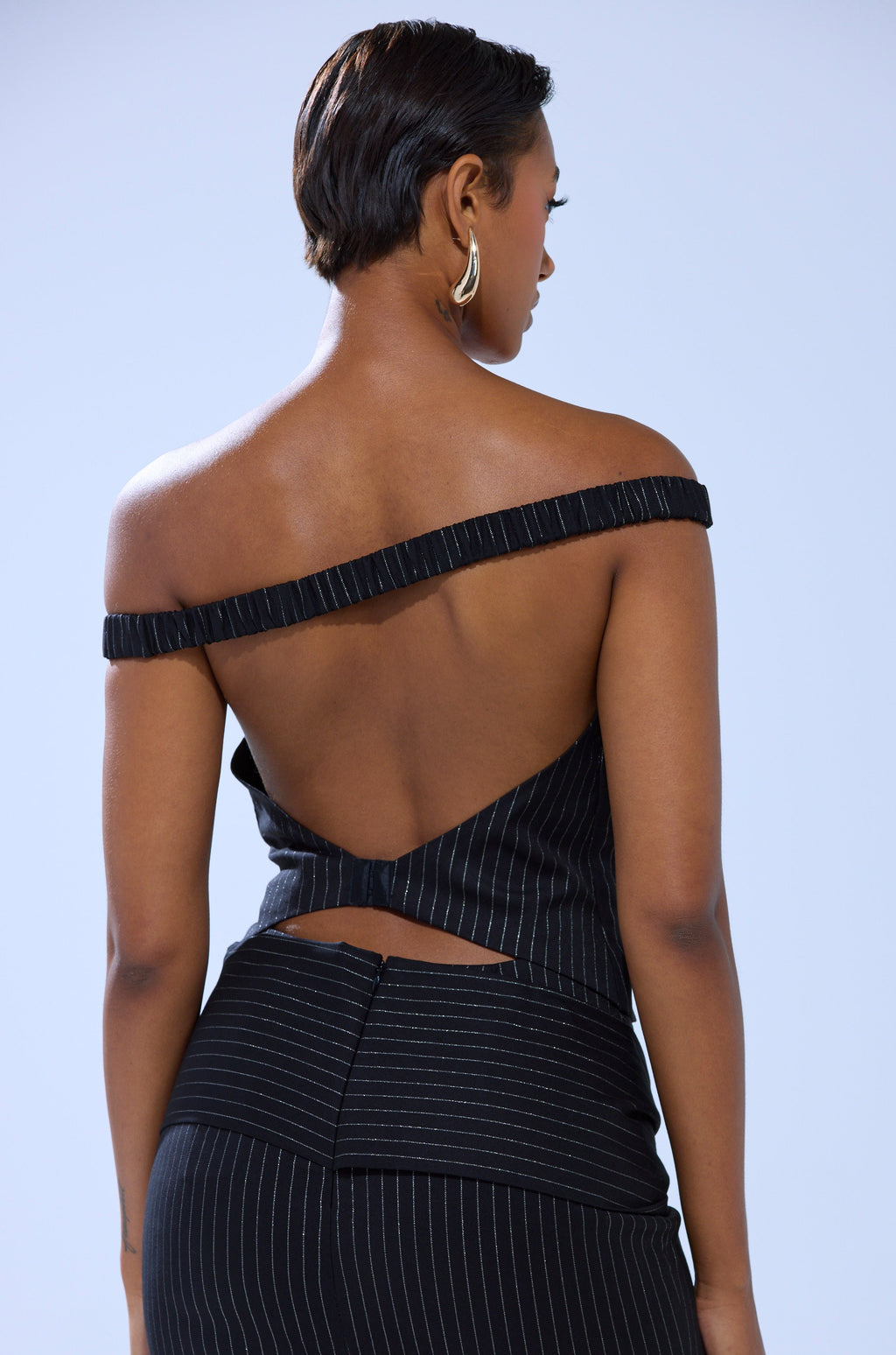 BUSINESS ONLY PINSTRIPE CORSET