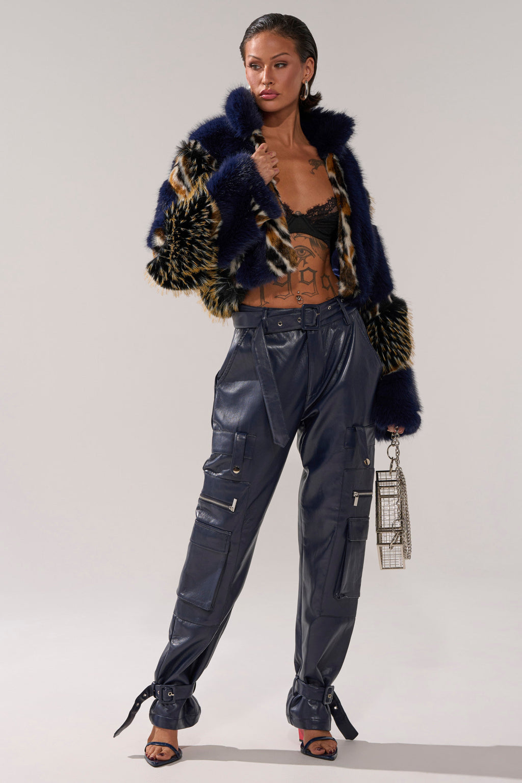 CYCLONE PATCHWORK FAUX FUR