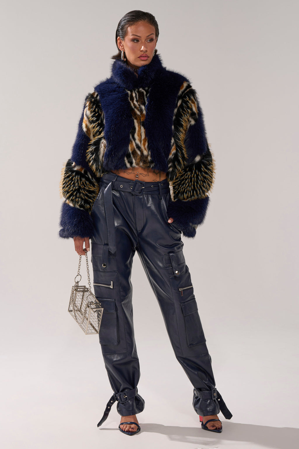 CYCLONE PATCHWORK FAUX FUR