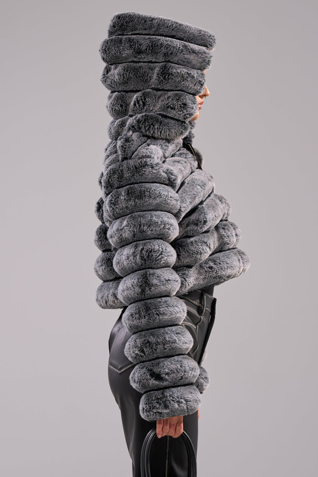 POPCORN FAUX FUR IN GREY