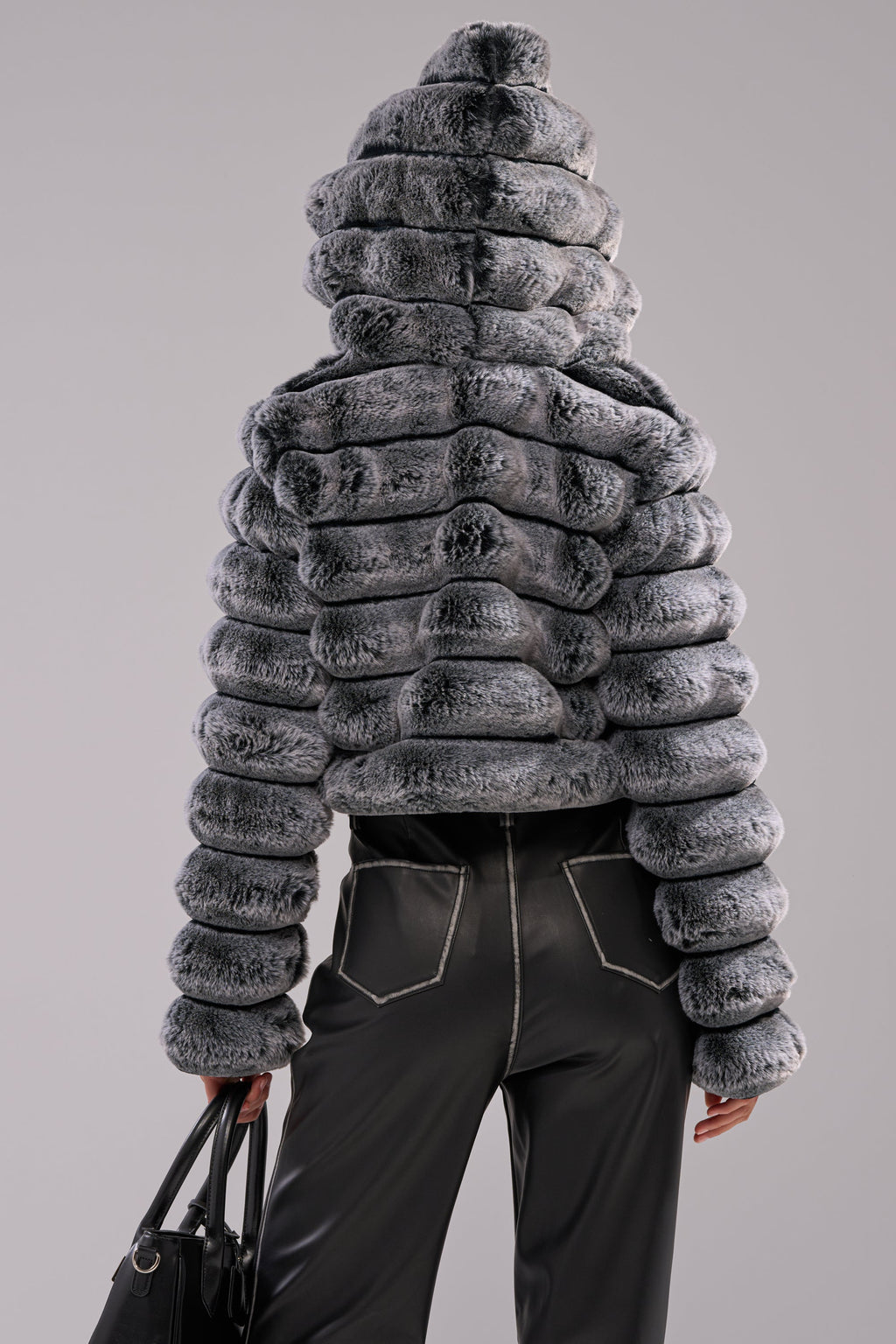 POPCORN FAUX FUR IN GREY