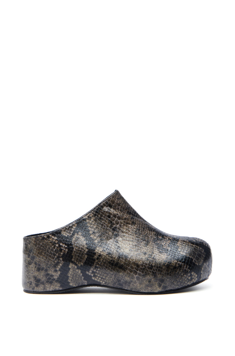 AZALEA WANG DARWIN CLOG IN BLACK SNAKE