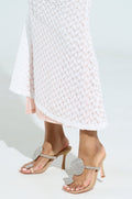 AZALEA WANG DIARA BEIGE RAFFIA EMBELLISHED STILETTO SANDAL