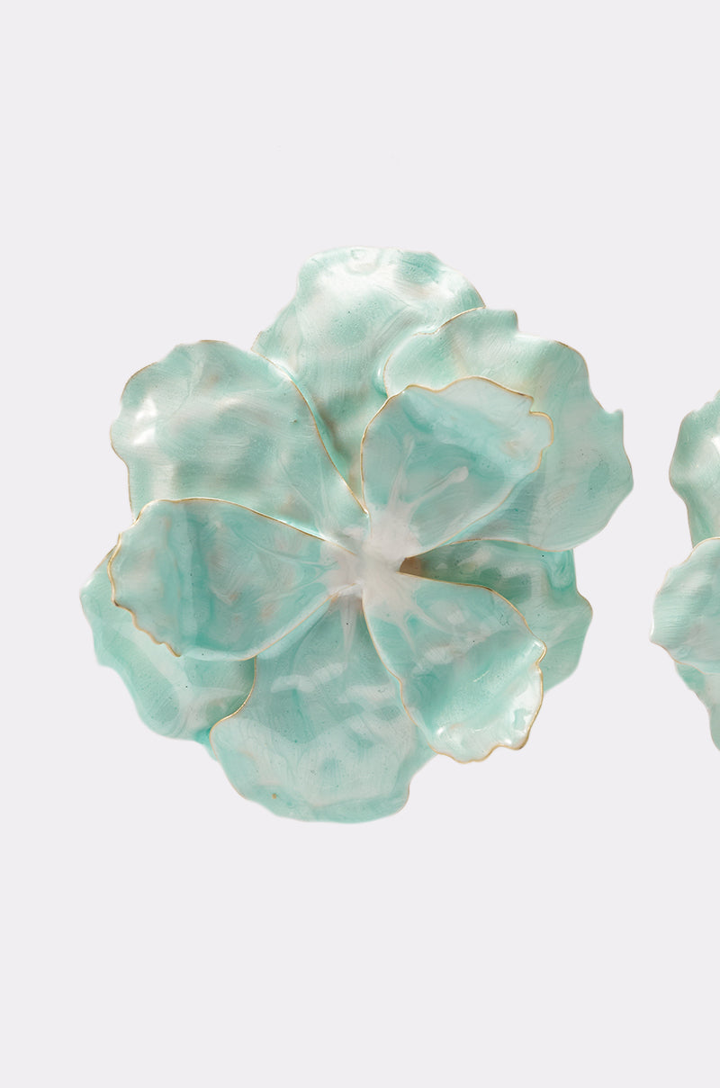 FLOWER POWER BLUE EARRING