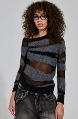 KASHA CREWNECK SWEATER IN GREY