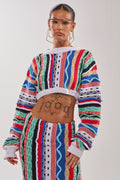 FEELING THE VIBES CROP SWEATER