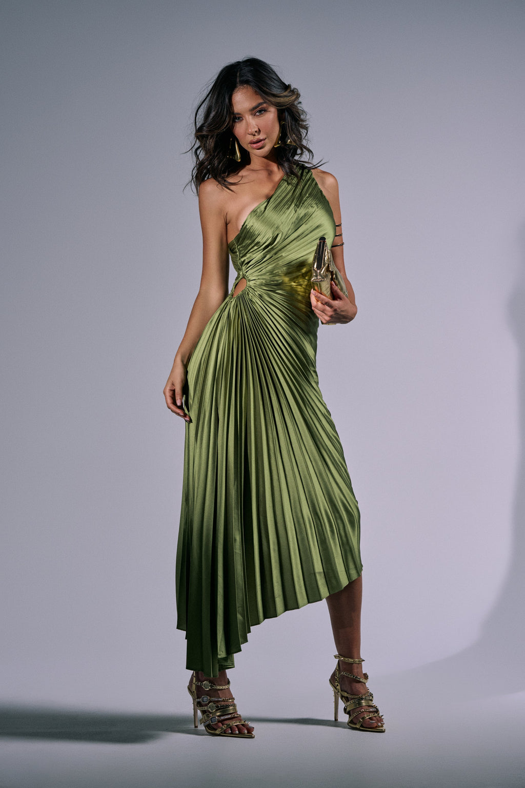 MIDNIGHT MAVEN SLEEVELESS MAXI DRESS IN GREEN