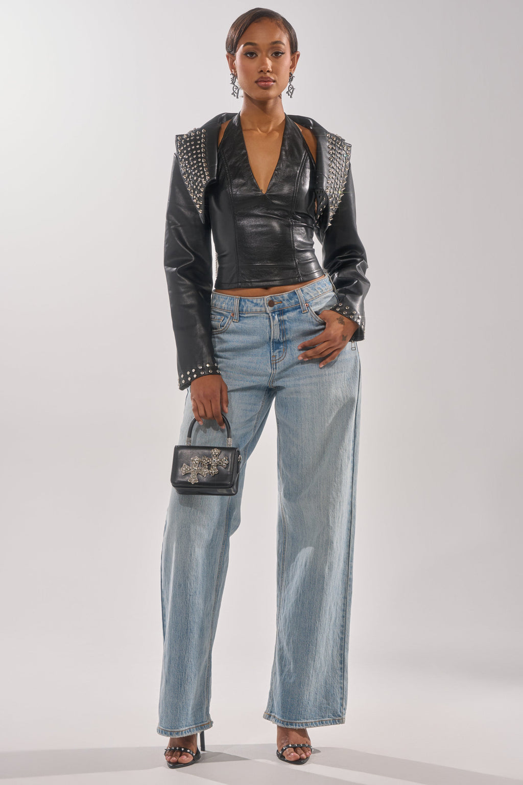 NAOMI EMBELLISHED ULTRA CROP MOTO