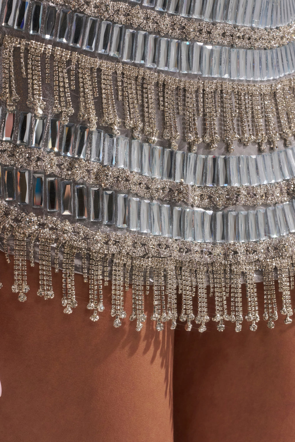 CHANDELIER RHINESTONE MINI DRESS