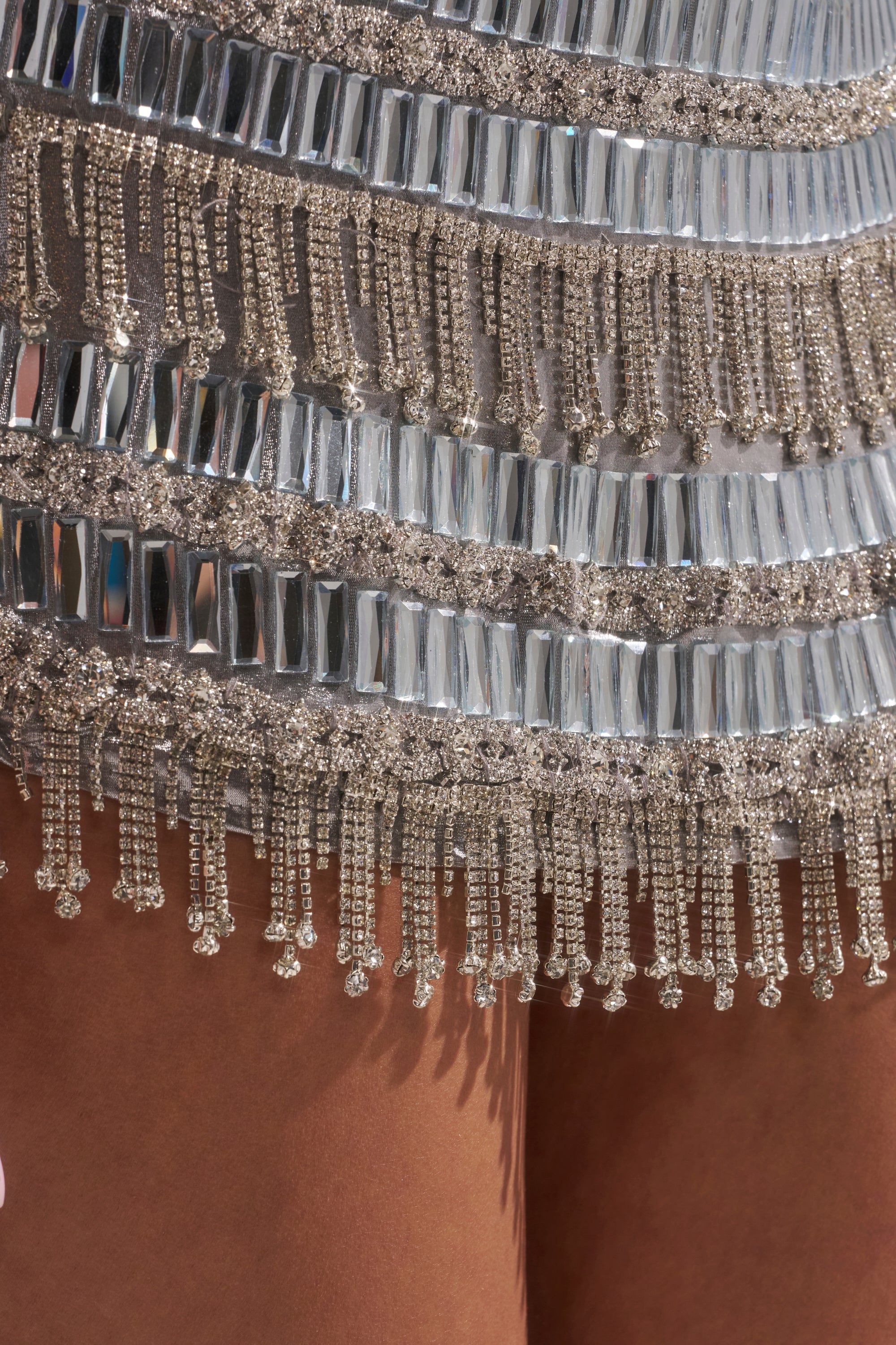 CHANDELIER RHINESTONE MINI DRESS
