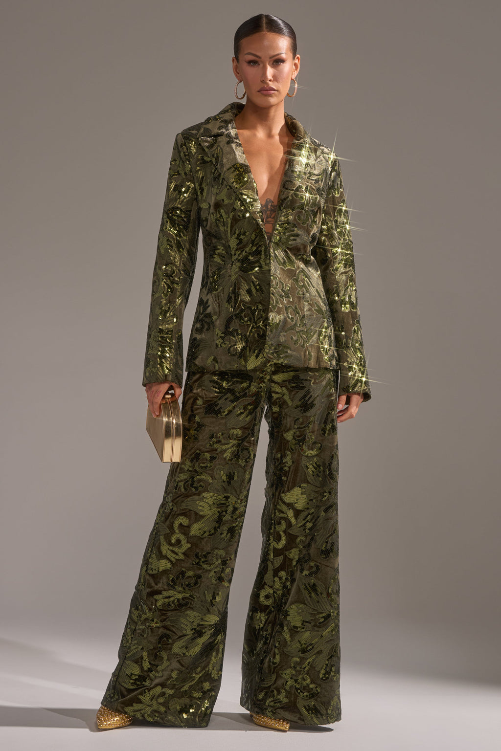 AURORA SEQUIN VELVET TROUSER