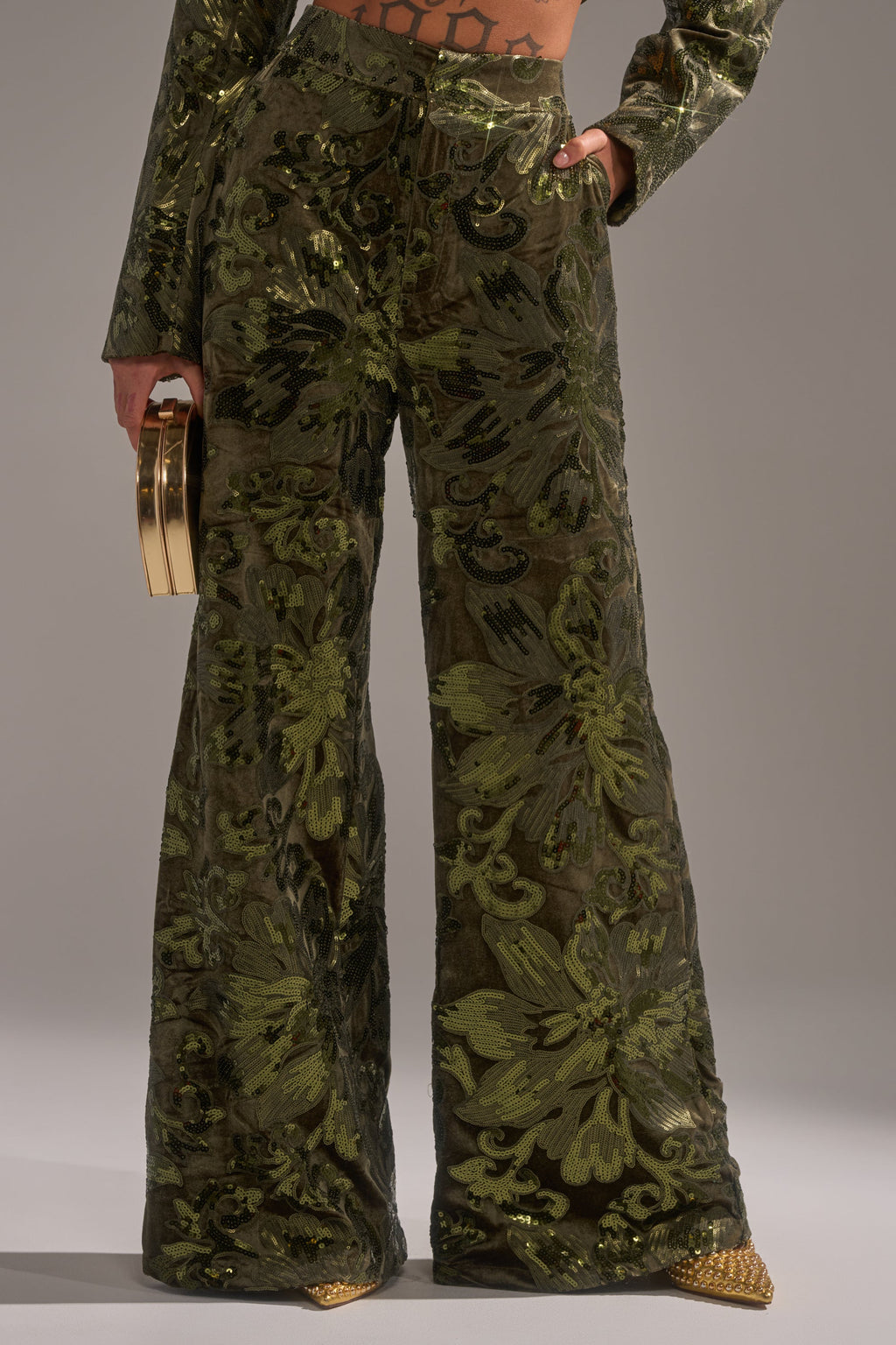 AURORA SEQUIN VELVET TROUSER