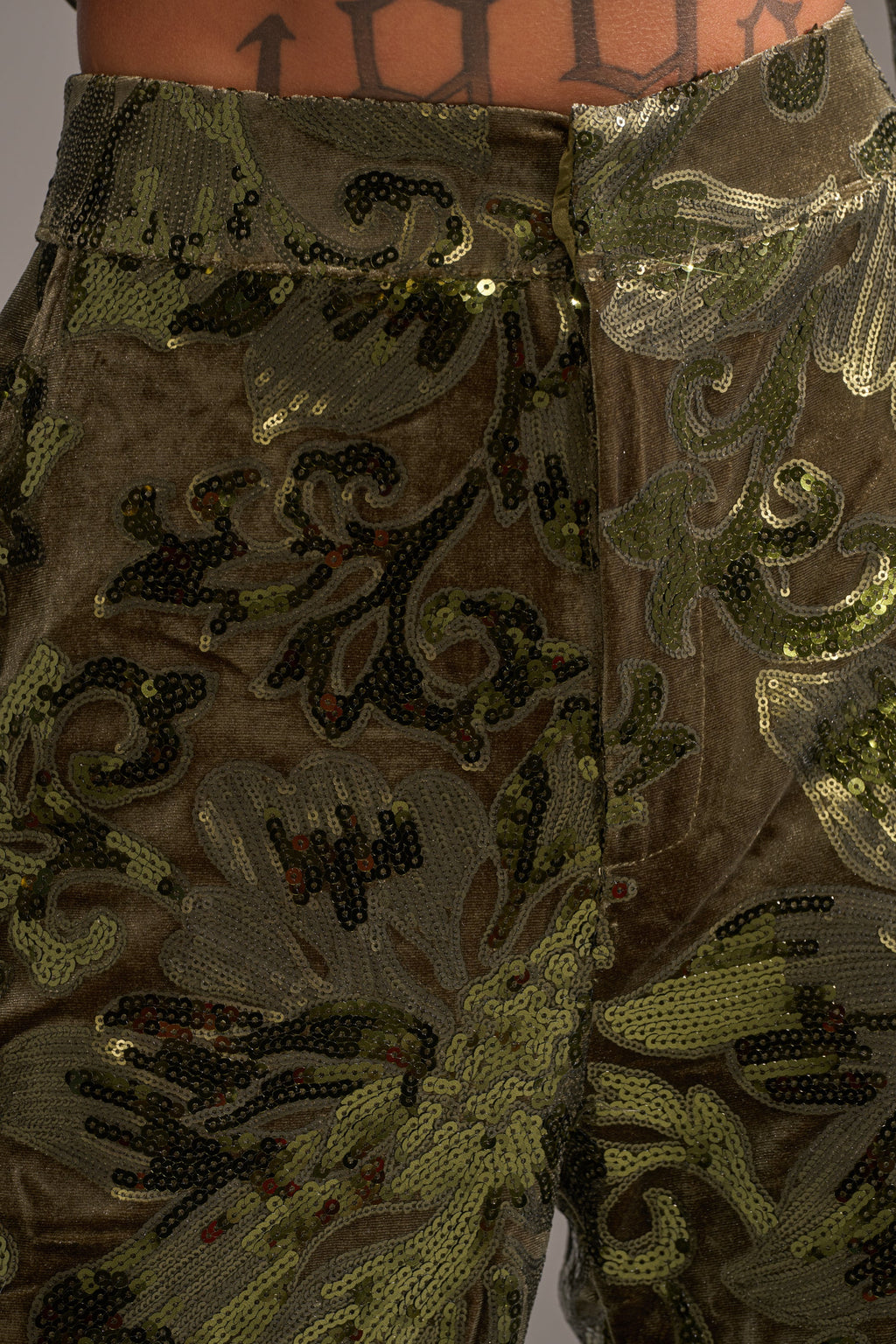 AURORA SEQUIN VELVET TROUSER
