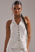 NEW YEARS QUEEN VEST IN WHITE
