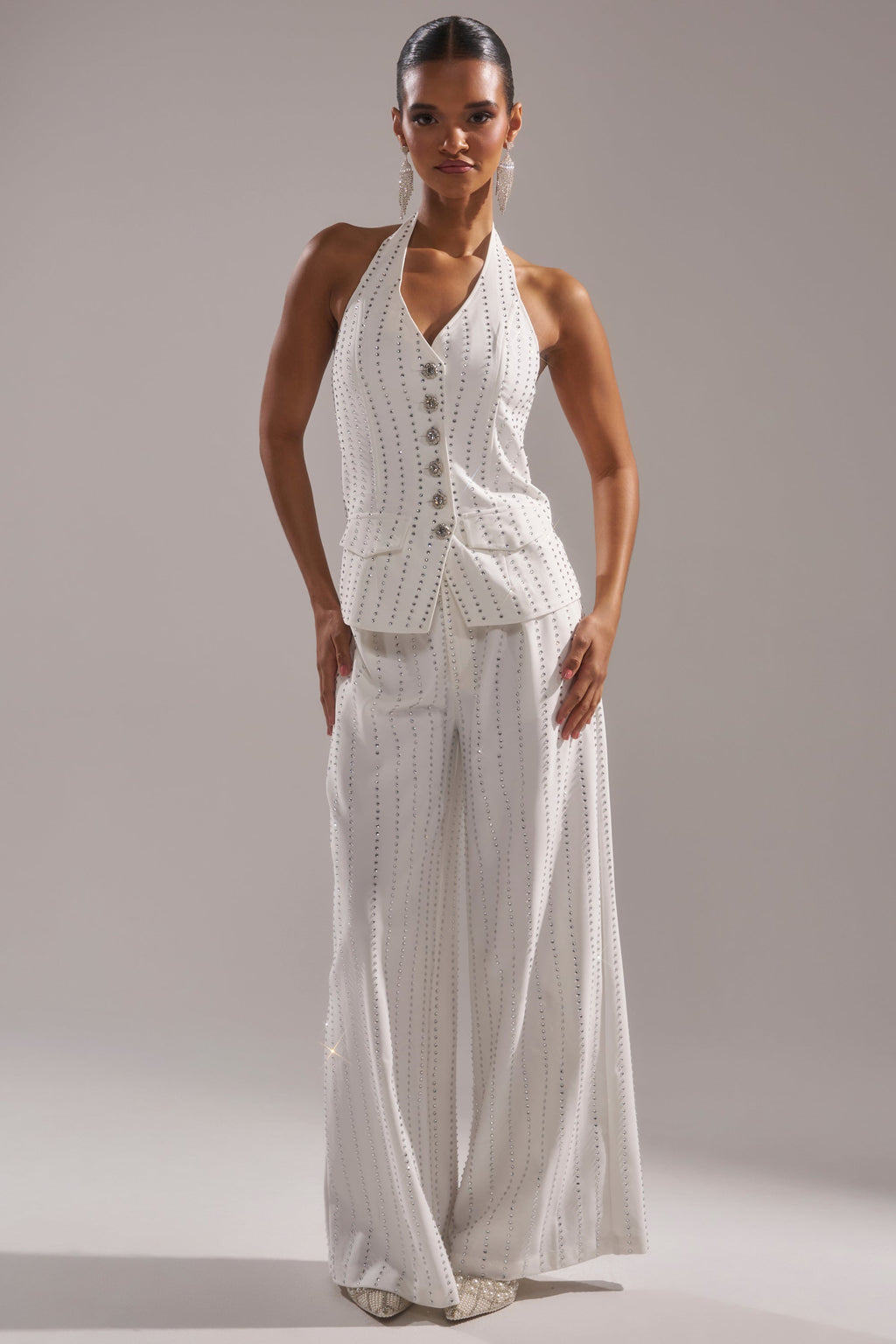 NEW YEARS QUEEN VEST IN WHITE