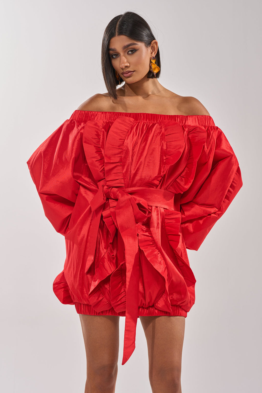 SHINE ON LONG SLEEVE MINI DRESS