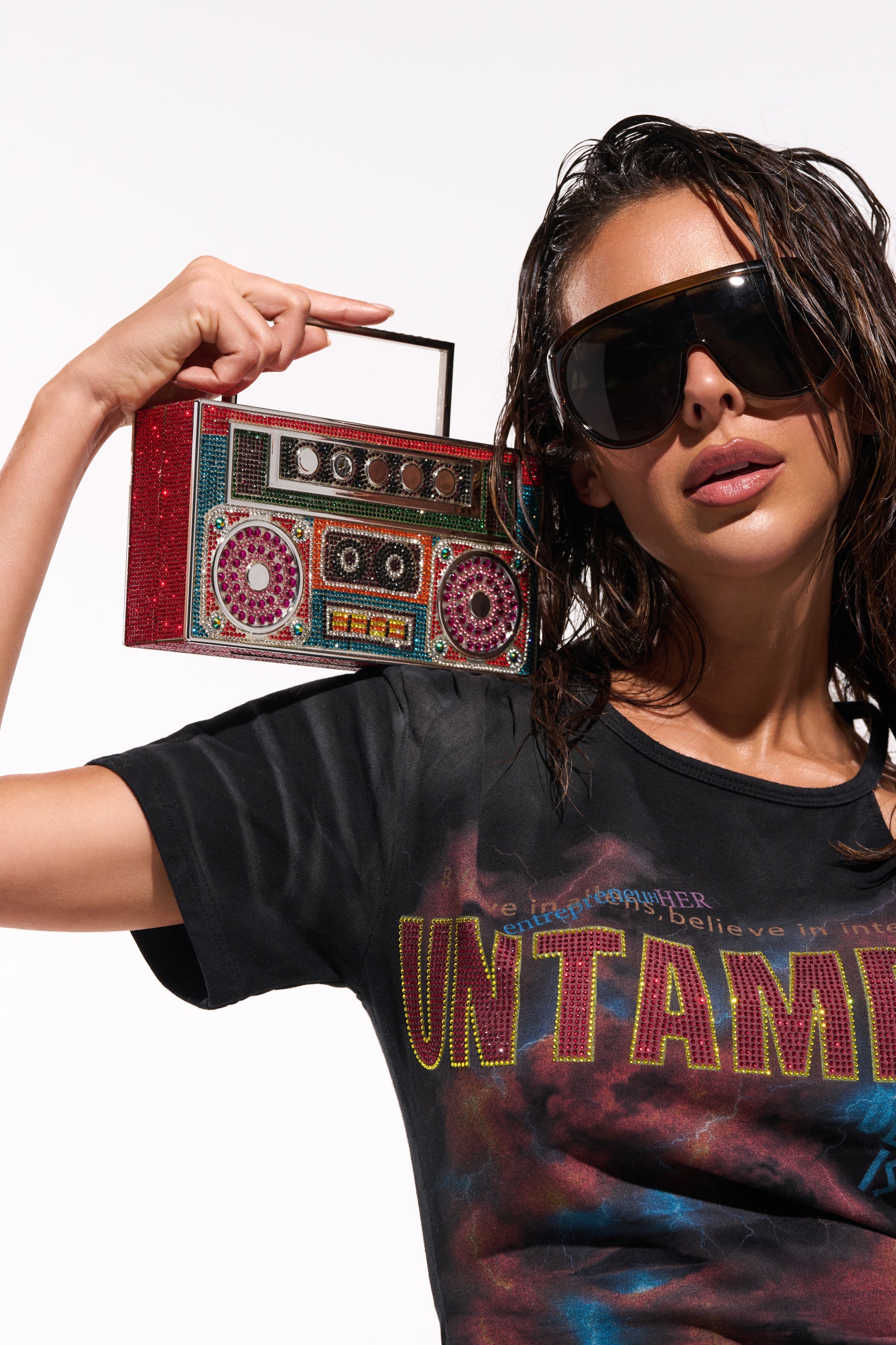 TURN ME UP BLING BOOMBOX PURSE