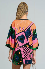 HOUSE OF HEARTS SEQUIN TSHIRT DRESS