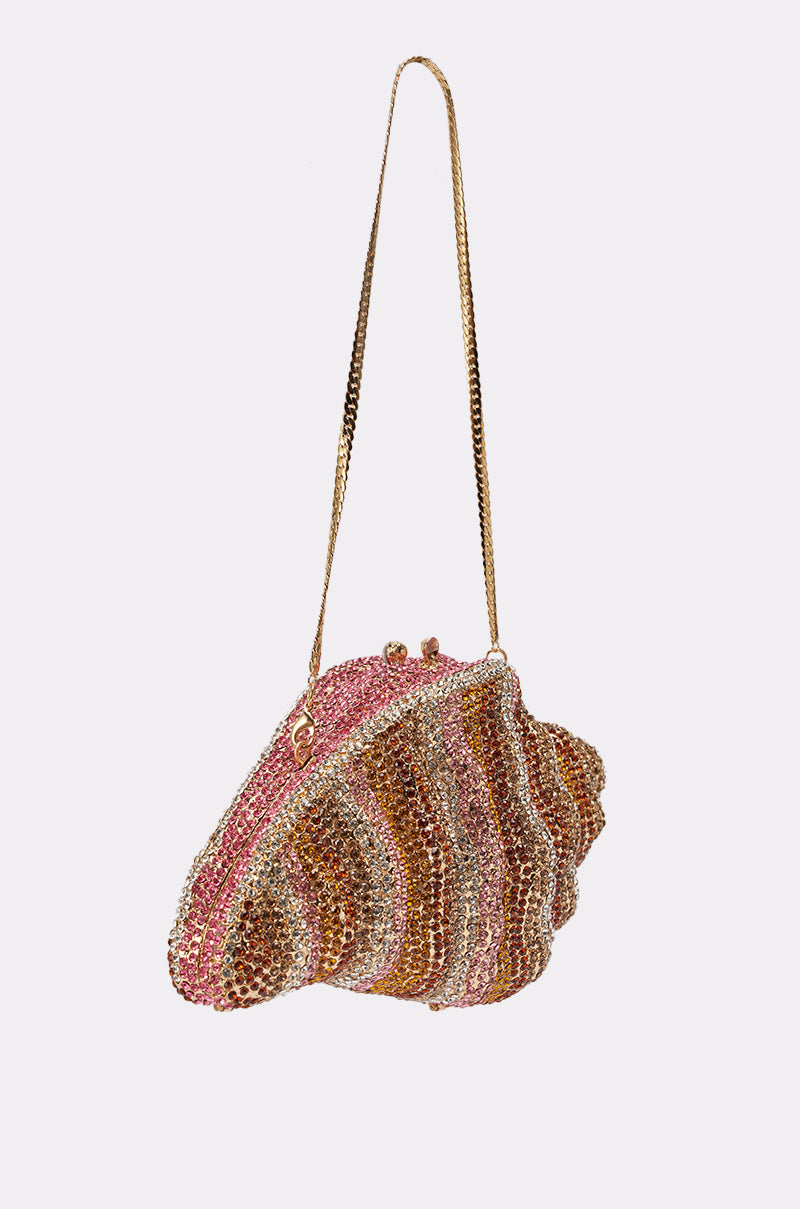 THIS IS MY SHELL BLING CLUTCH