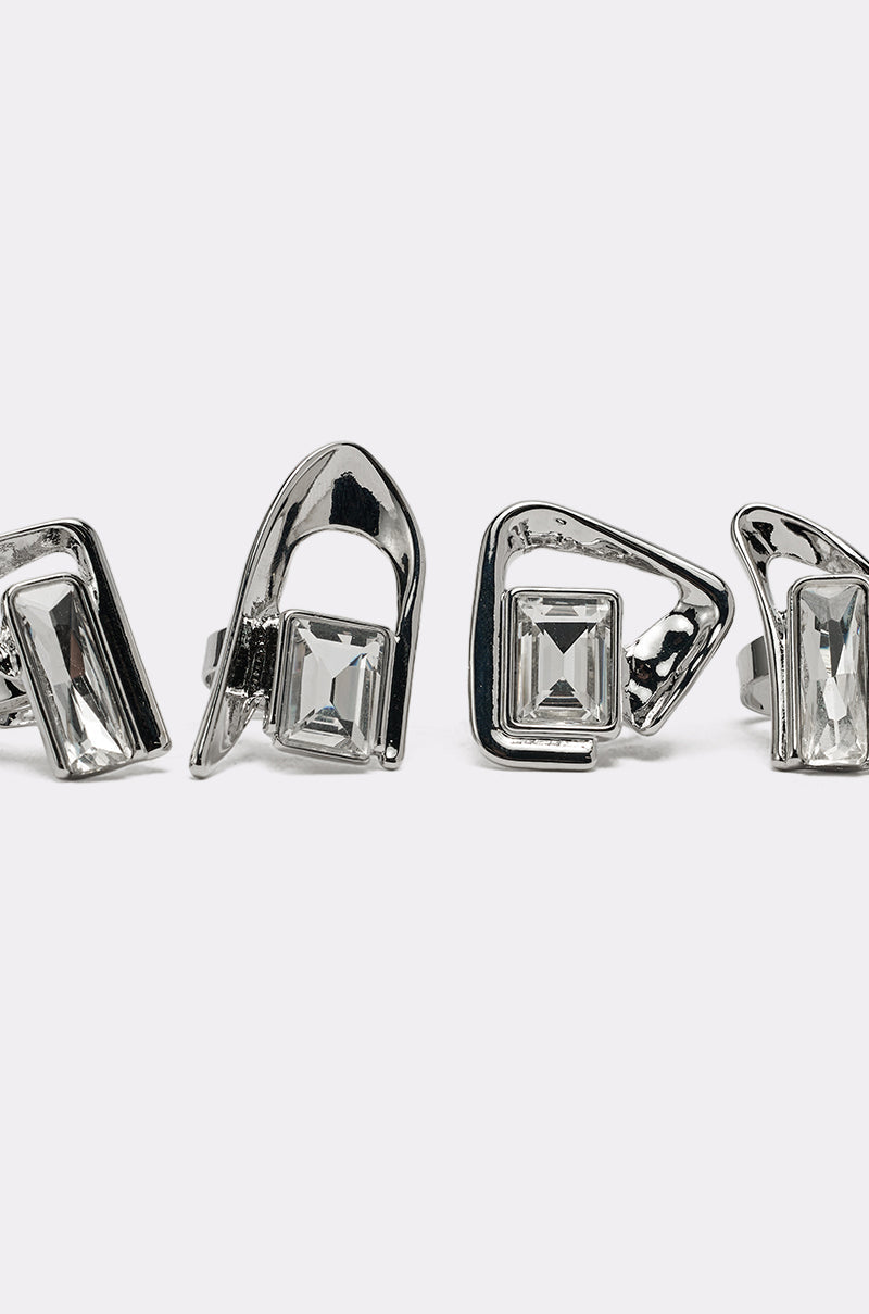 TRUDY SILVER RING SET