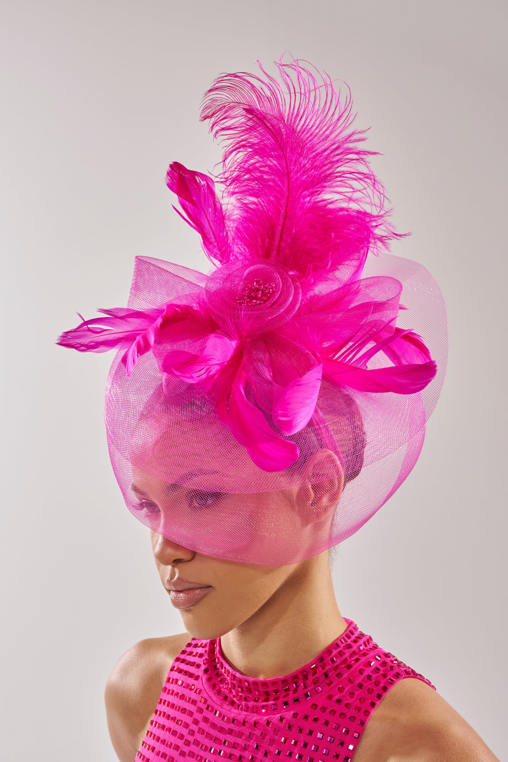 DERBY DAY PINK FASCINATOR