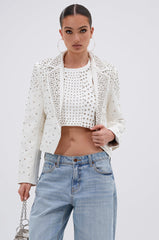 VIVA VEGAS FITTED MOTO JACKET