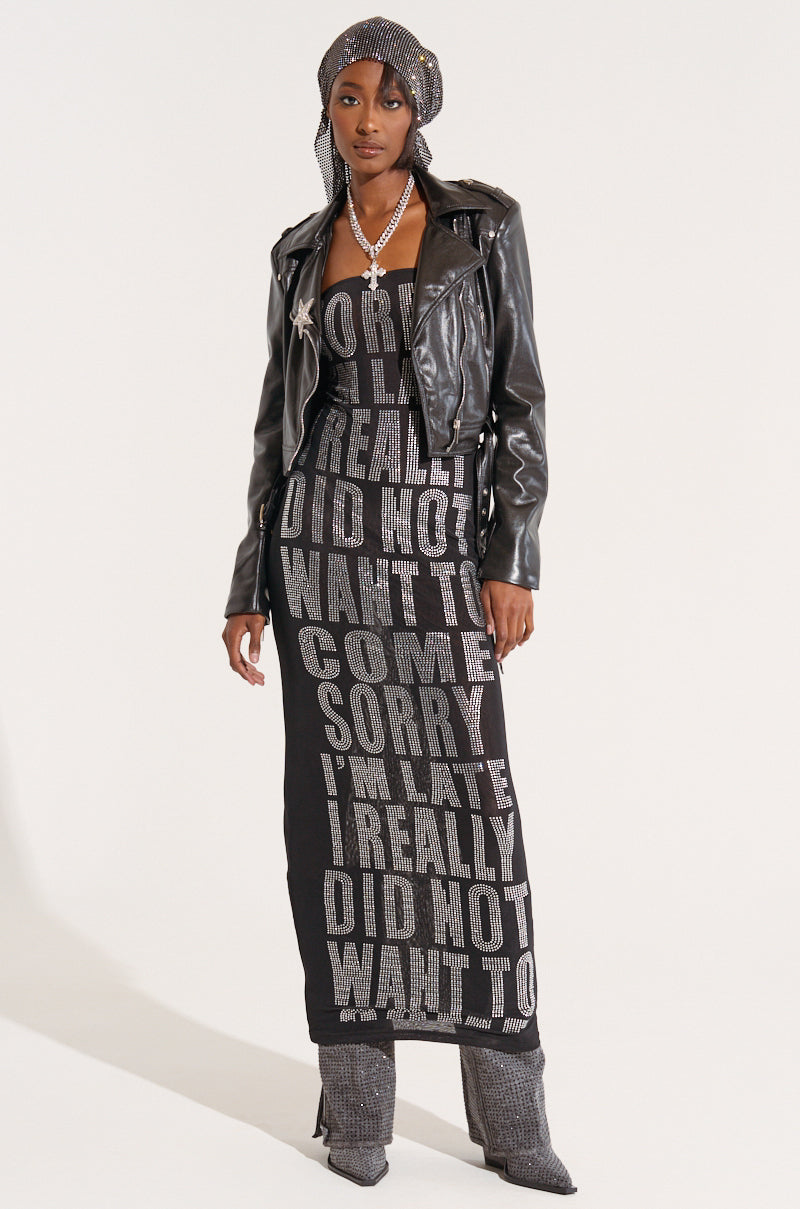 SMOOTH OPERATOR FAUX LAMB SKIN MOTO