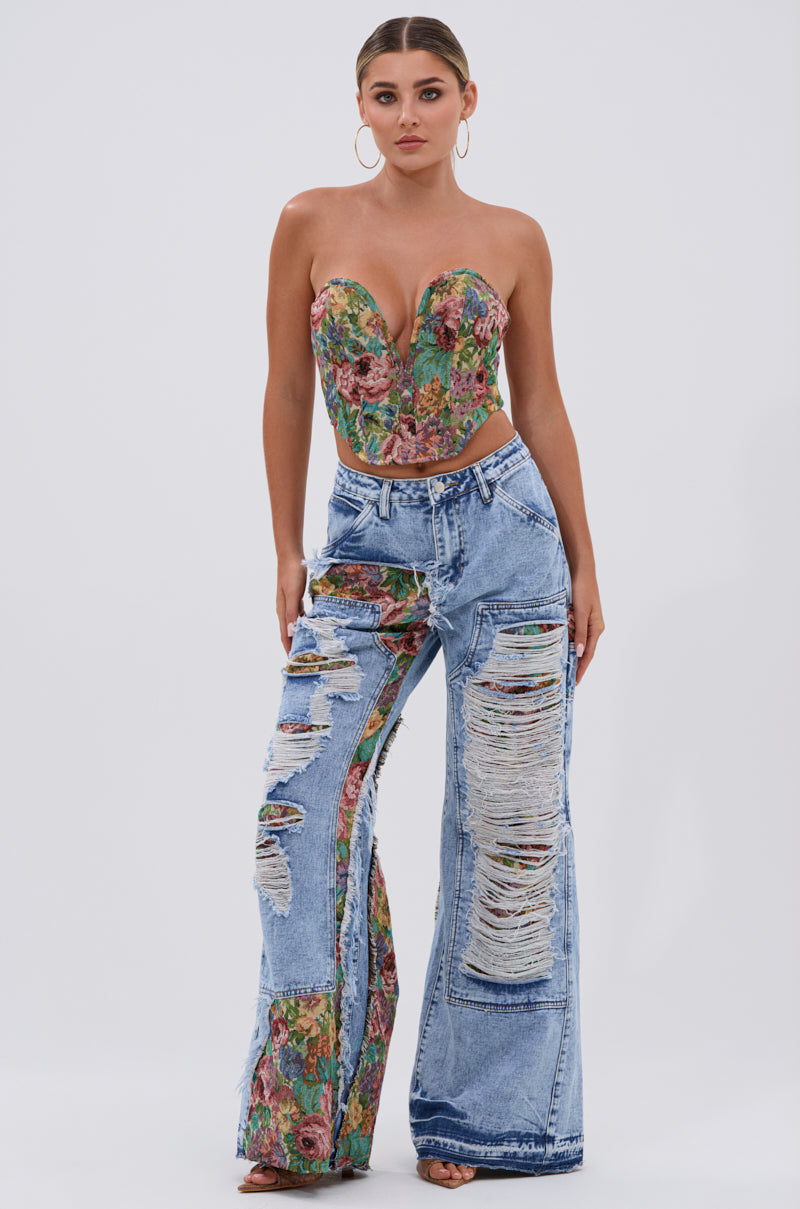 THOUGHT I KNEW YOU BROCADE CORSET