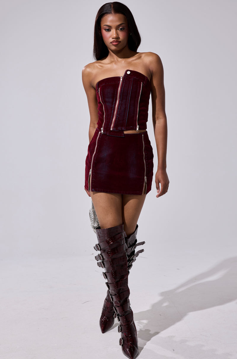 ASYMMETRIC ZIP CORSET