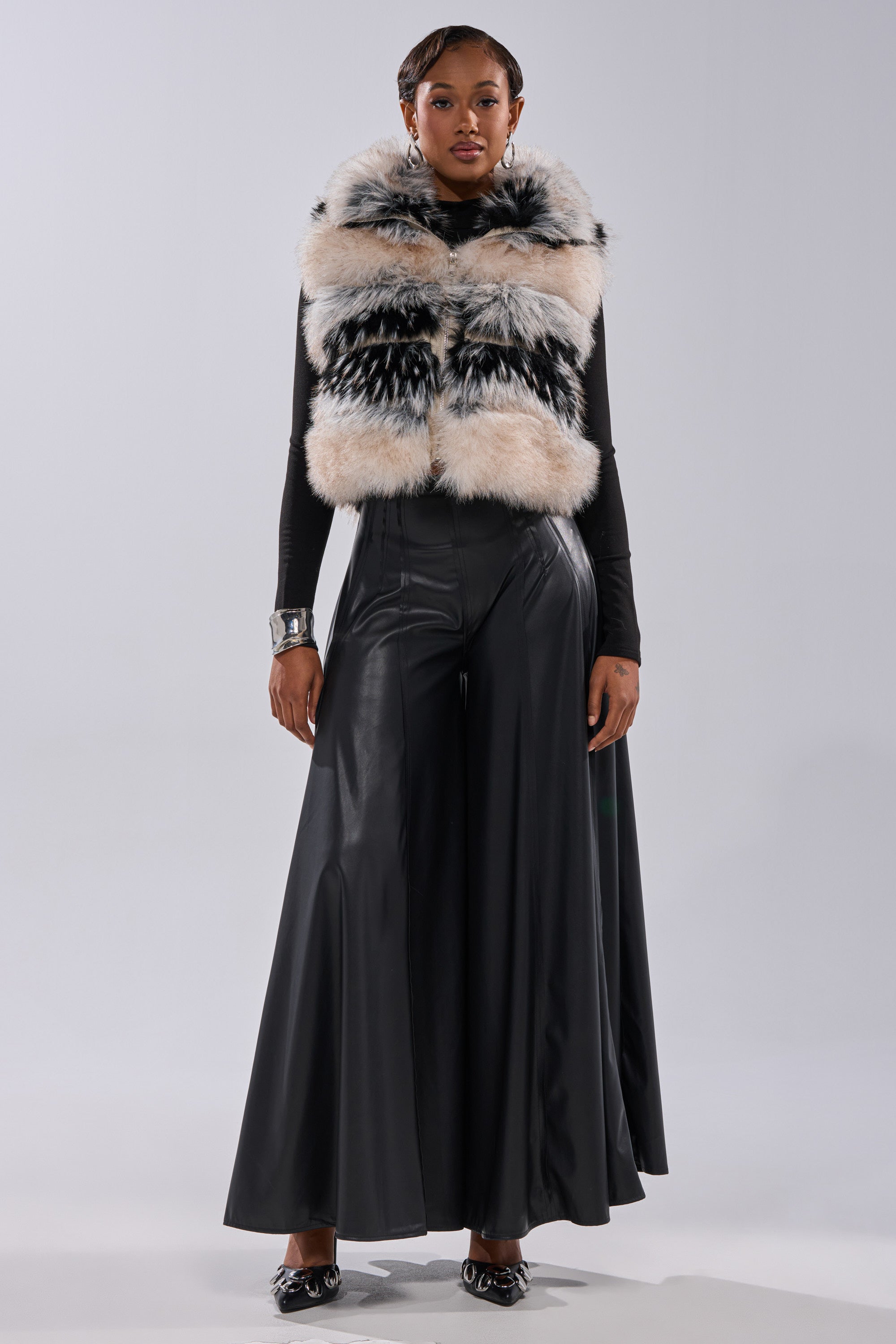 GALAXY FAUX LEATHER TROUSER