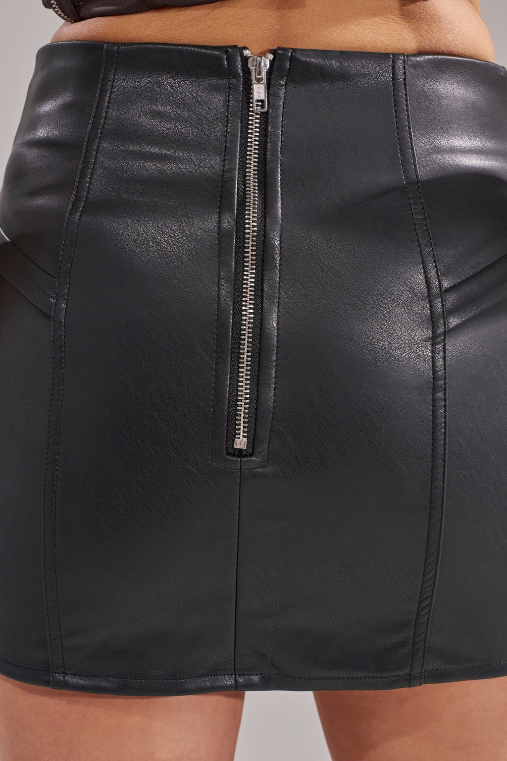 RIDE THAT WAVE FAUX LEATHER SKIRT
